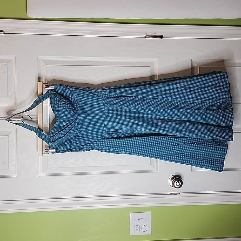 Anthropologie Girls From Savoy Polka Dot Halter Midi Dress, Size 2